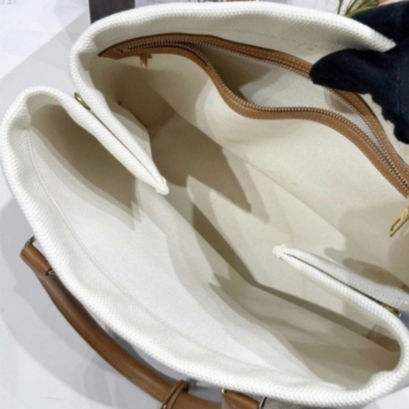 Authentic Celine Vertical Cabas Canvas Tote - Picture 8 of 11